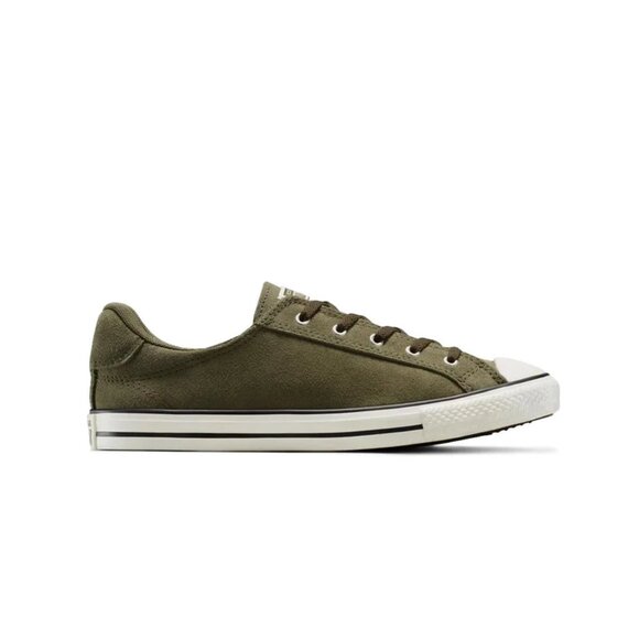 Woman's Shoes Converse Chuck Taylor All Star Dainty Suede Size 8 Khaki Green NEW - Picture 11 of 13